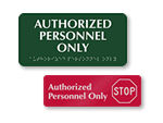 Authorized Personnel Only