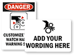 Machine Hazard Signs & Labels