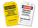 Custom Lockout Tags with Numbers and Tear-Off Stub