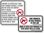 Texas Gun Signs