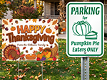 Thanksgiving Novelty Parking Signs