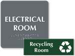 Utility & Maintenance Room Signs