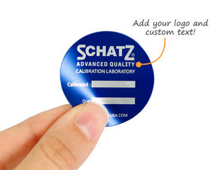 Circle metal asset tags