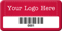 Asset Label Company Name with Barcode