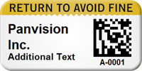 Custom 2D Avoid Fine Barcode Asset Tag
