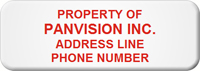 Asset Label Property of Company Name with Phone Number