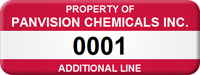 Asset Label Company Name with Numbering