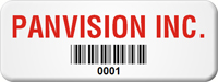 Custom Barcode Tags 3/4 in. x 2 in.