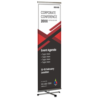 Corporate Conference & Event Agenda Banner and Banner Stand Kit