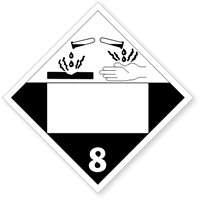 Class 8 Blank Corrosive Placard
