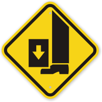International Crushing Of Toes/Foot Hazard Symbol