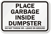 Place Garbage Inside