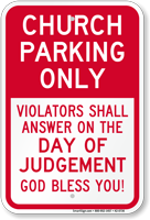 Church Parking Only