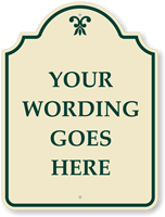 Custom Palladio Designer Sign with Motif Green Normal