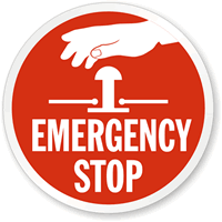 Emergency Stop Label