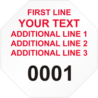 Stop Shaped Custom Template  Numbering