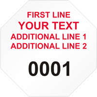Stop Shaped Custom Template  Numbering