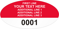 Oval Custom Template  Numbering