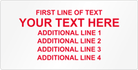 Rectangular Custom Template  Text