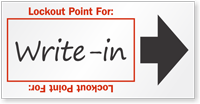 Lockout Point Write in Arrow Label