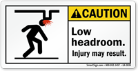 Low Headroom Injury May Result Caution Label
