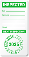 Punch Out Next Inspection Label