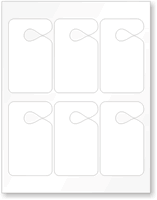 Sheet of Plastic Hang Tag, Six Permits/Sheet