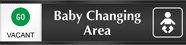Baby Changing Area (with graphic)  Vacant/Occupied Slider Sign