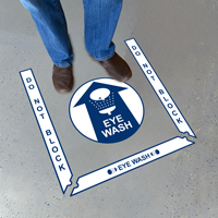Eye Wash Do Not Block Superior Mark Floor Sign Kit