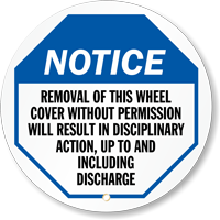 OSHA Notice Steering Wheel Message Cover