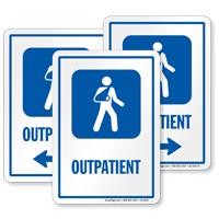 Outpatient  with Fractured Hand Man Symbol