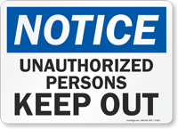 Notice  Sign