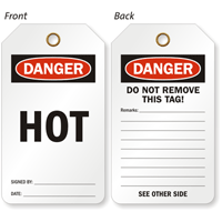 Danger Hot 2-Sided Tag