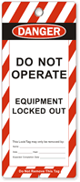 Lockout Tag-OSHA Striped