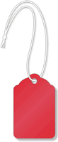 Red Merchandise Tag (with strings)