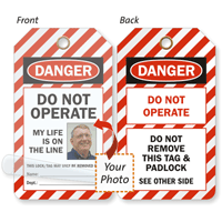 Self Laminating Do Not Operate Lockout Tag