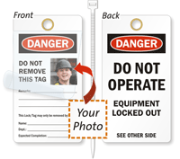 Do Not Operate Self Laminating Tag