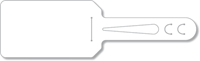 White Self Locking Blank Tag, Double Sided