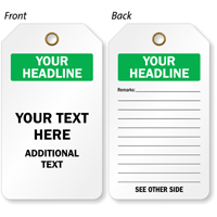 Personalized Tag With Green Header