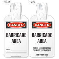 Danger Barricade Area Self-Locking Tag