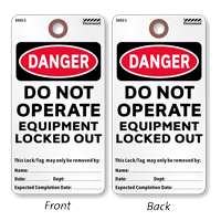 Danger Do Not Operate Equipment Locked Out Safety Tag