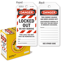 Danger Locked Out Do Not Remove Lockout Tag-in-a-Box