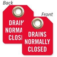 Drains Normally Closed Mini Valve Tag