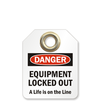 Equipment Locked Out 2 Sided OSHA Danger Micro Tag