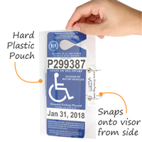 VisorTag Magnetic Parking Permit Holder and Protector Horizontal