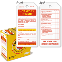 Hot Work Permit Lock Out Tag in a Box