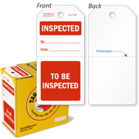 To Be Inspected / Inspected 2 Part Plastic Tag