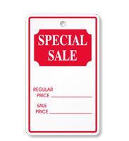 Special Sale Large White stock Red ink