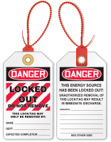 Locked Out Do Not Remove Danger Tie Tag