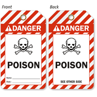Poison ANSI Danger 2 Sided Tag